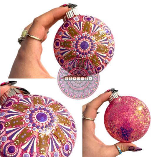 3” Gingerbread Mandala Glitter Ornament