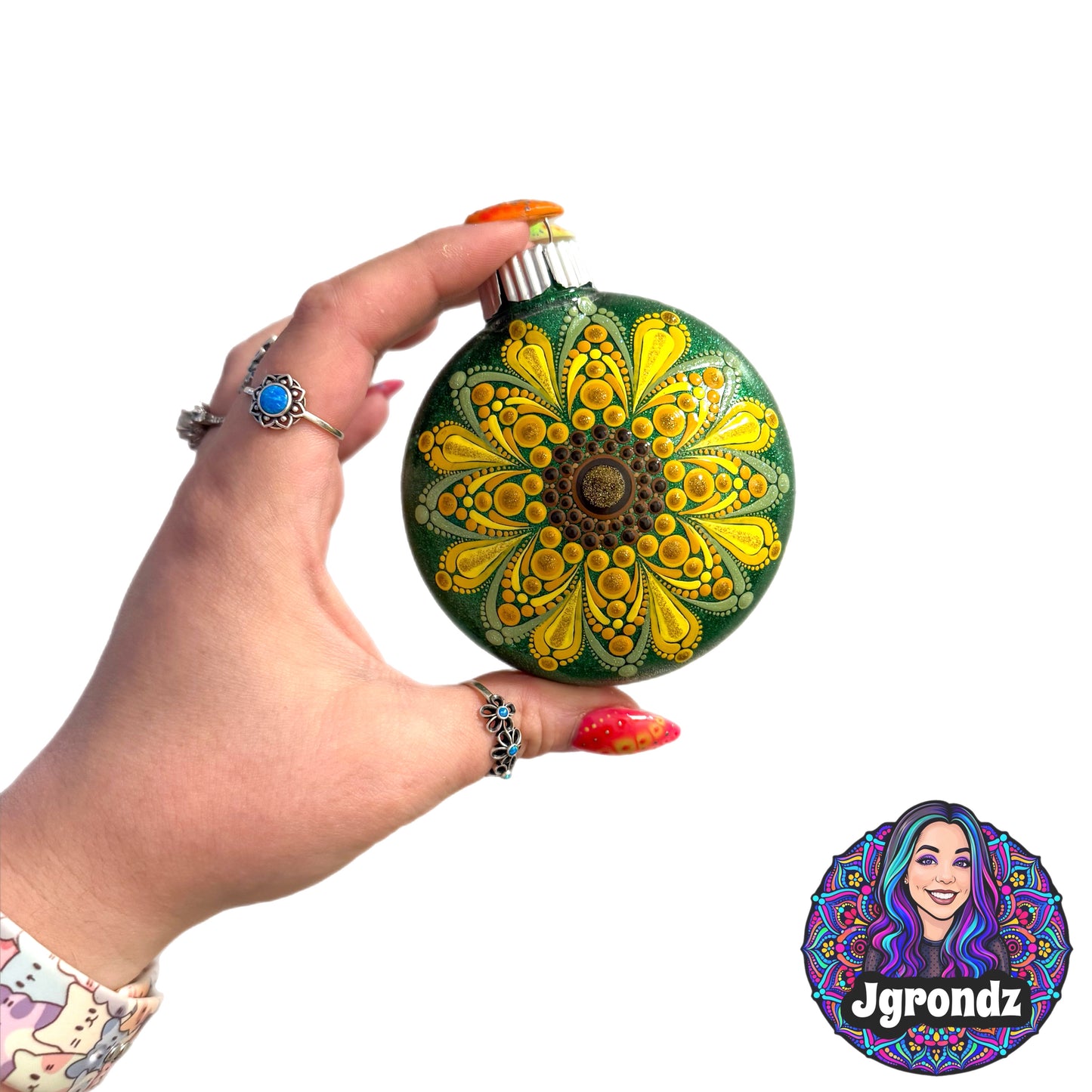 3” Sunflower Mandala Ornament