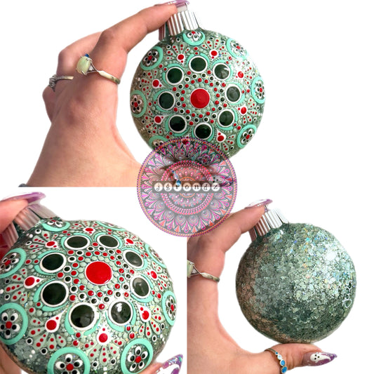 3” Mandala Glitter Ornament