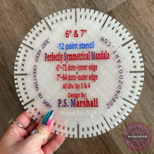 6/7-inch “PSM” - Perfectly Symmetical Mandala Guideline Helper