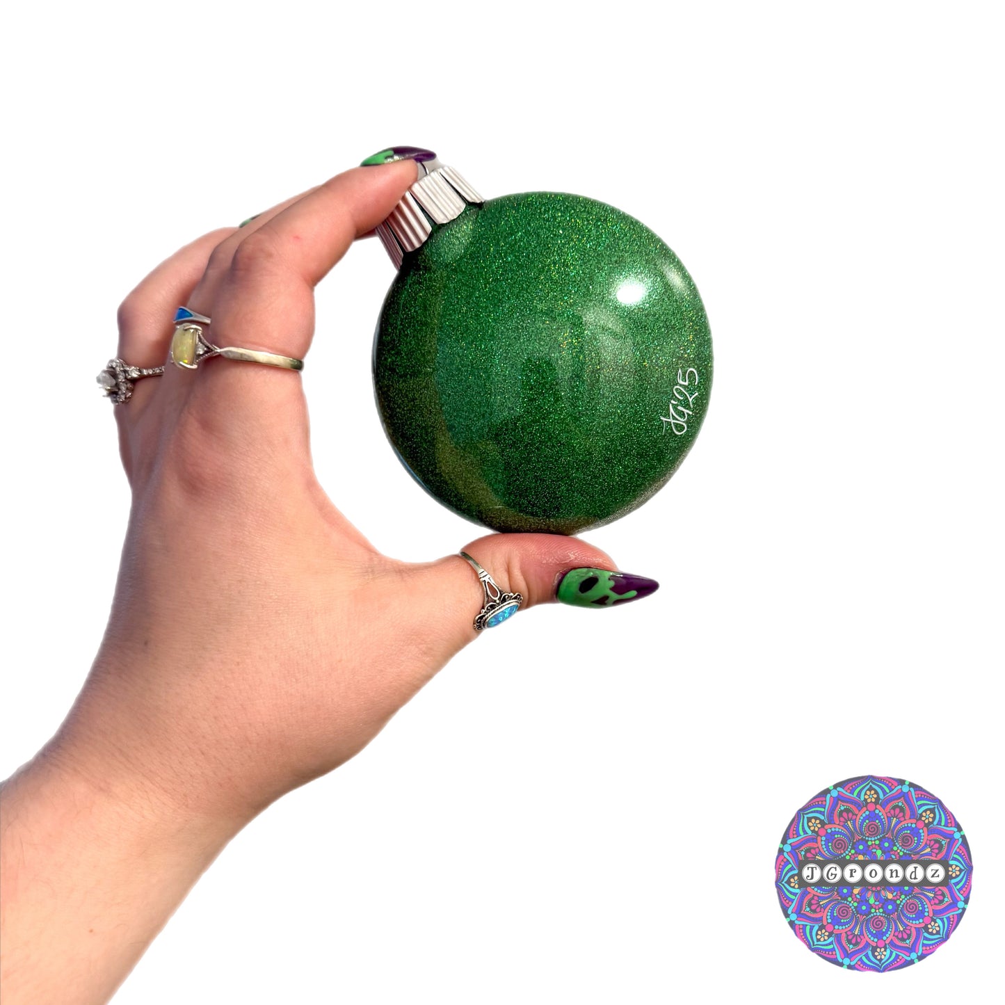 3” Snowman Mandala Glitter Ornament