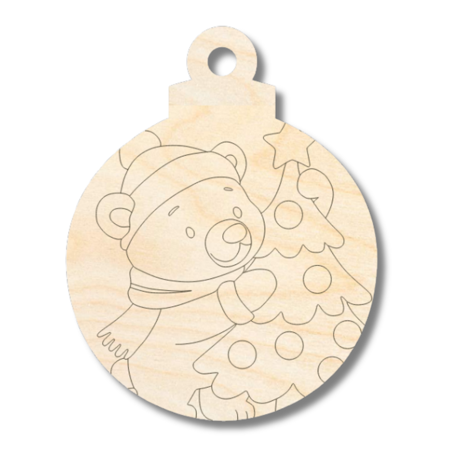 CUSTOM ORDER Character 4” Wood Ornament