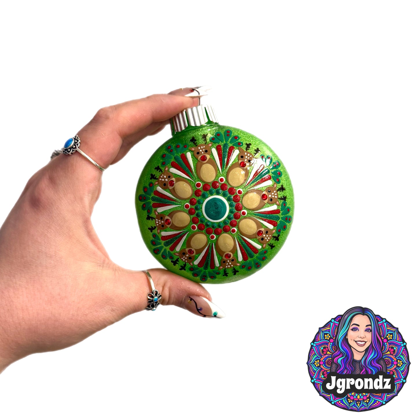 3” Reindeer Mandala Ornament
