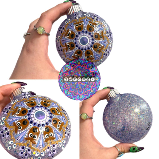 3” Reindeer Mandala Glitter Ornament