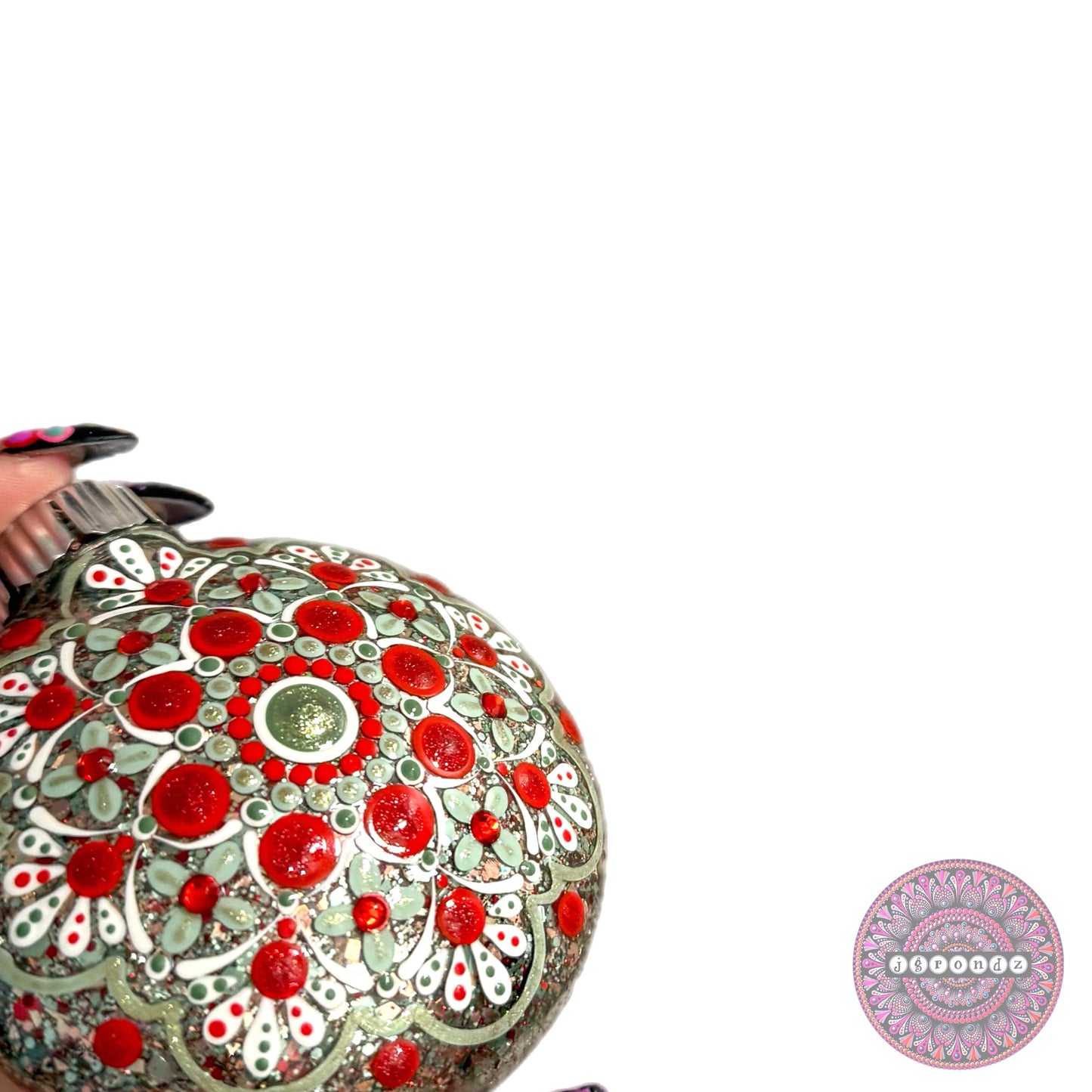 3” Mandala Glitter Ornament