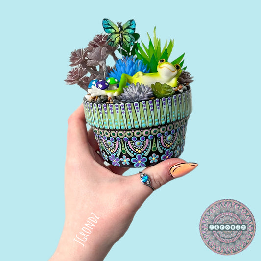 Hoppy Pot - Spring/Easter Painted Succulent Pot