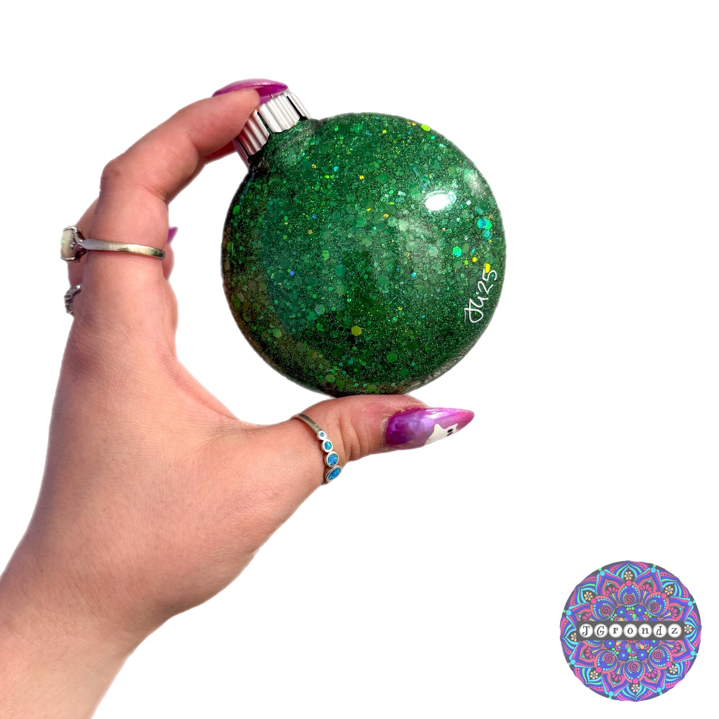 3” Penguin Mandala Glitter Ornament
