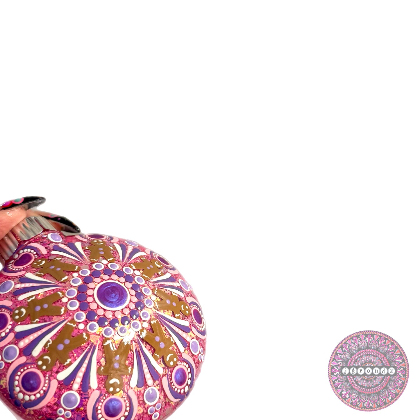3” Gingerbread Mandala Glitter Ornament