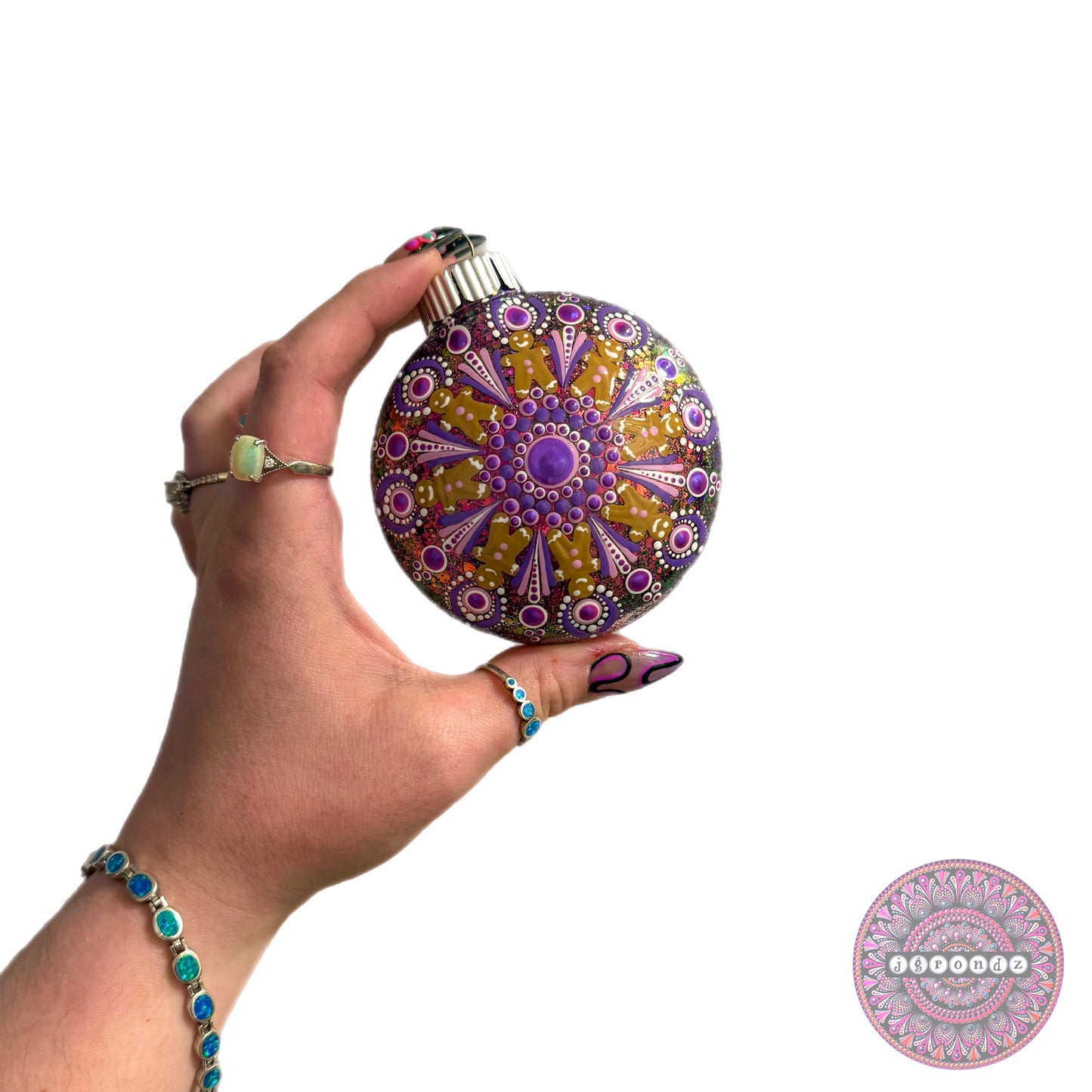 3” Gingerbread Mandala Glitter Ornament