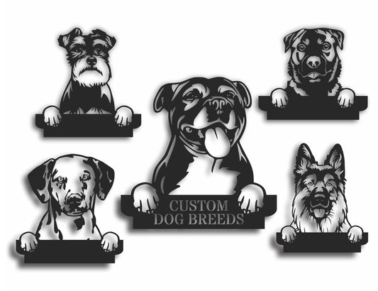 Metal Customizable Dog Breeds Wall Art