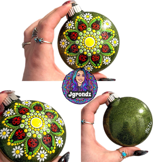 3” Ladybug Mandala Ornament