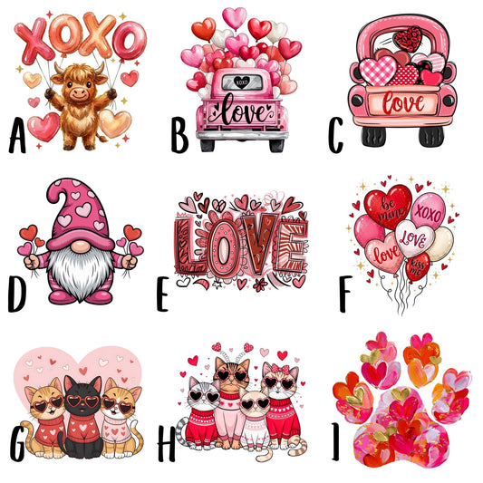 Valentines UVDTF decals