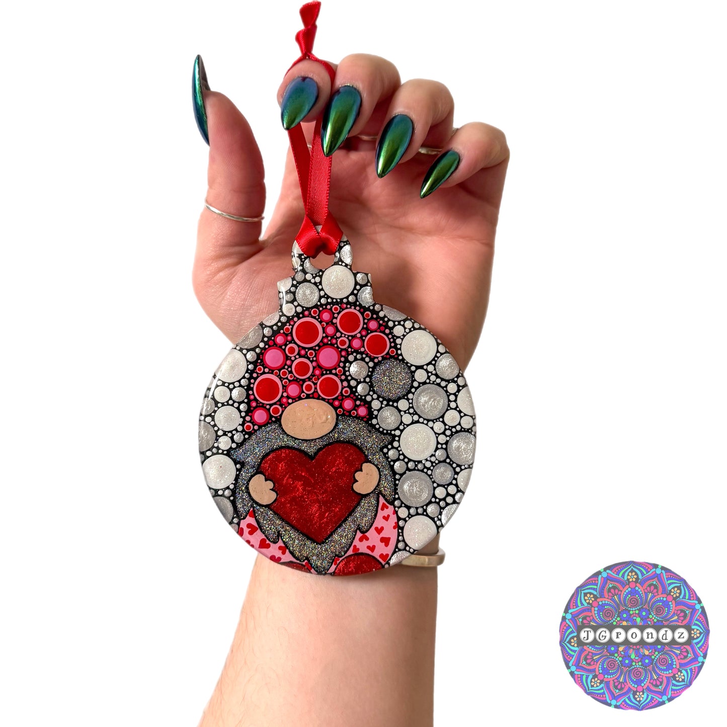 Valentines Gnome 4” Wood Ornament