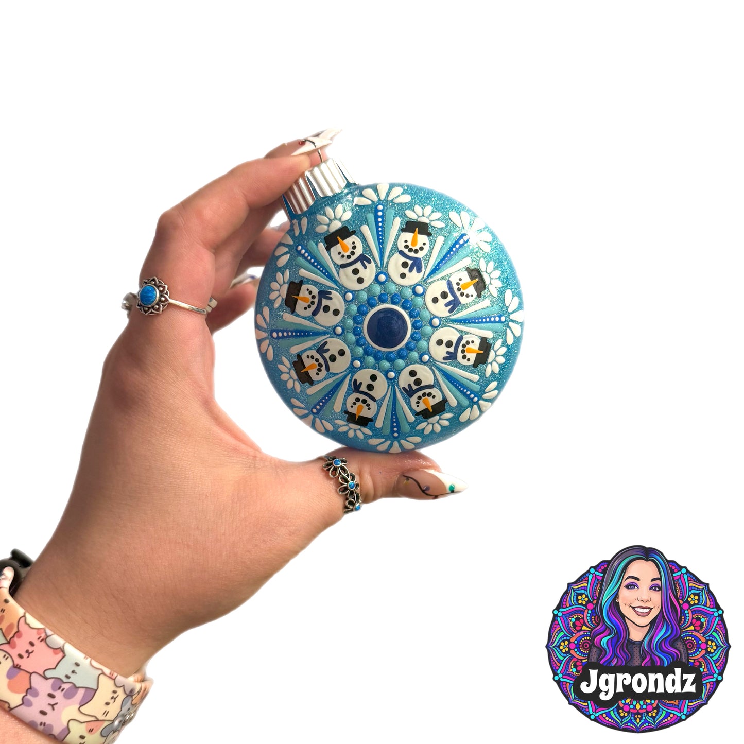 3” Snowman Mandala Ornament