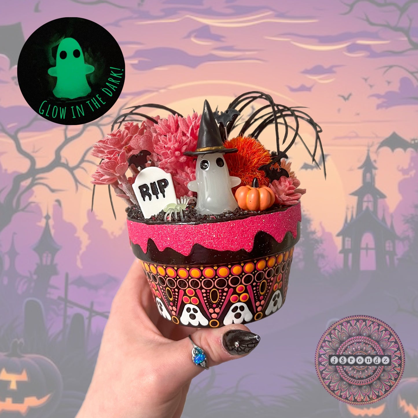 Witch Ghost Spookulent Pot