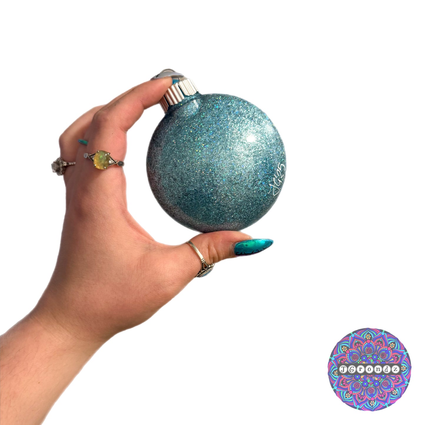 3” Snowman Mandala Glitter Ornament