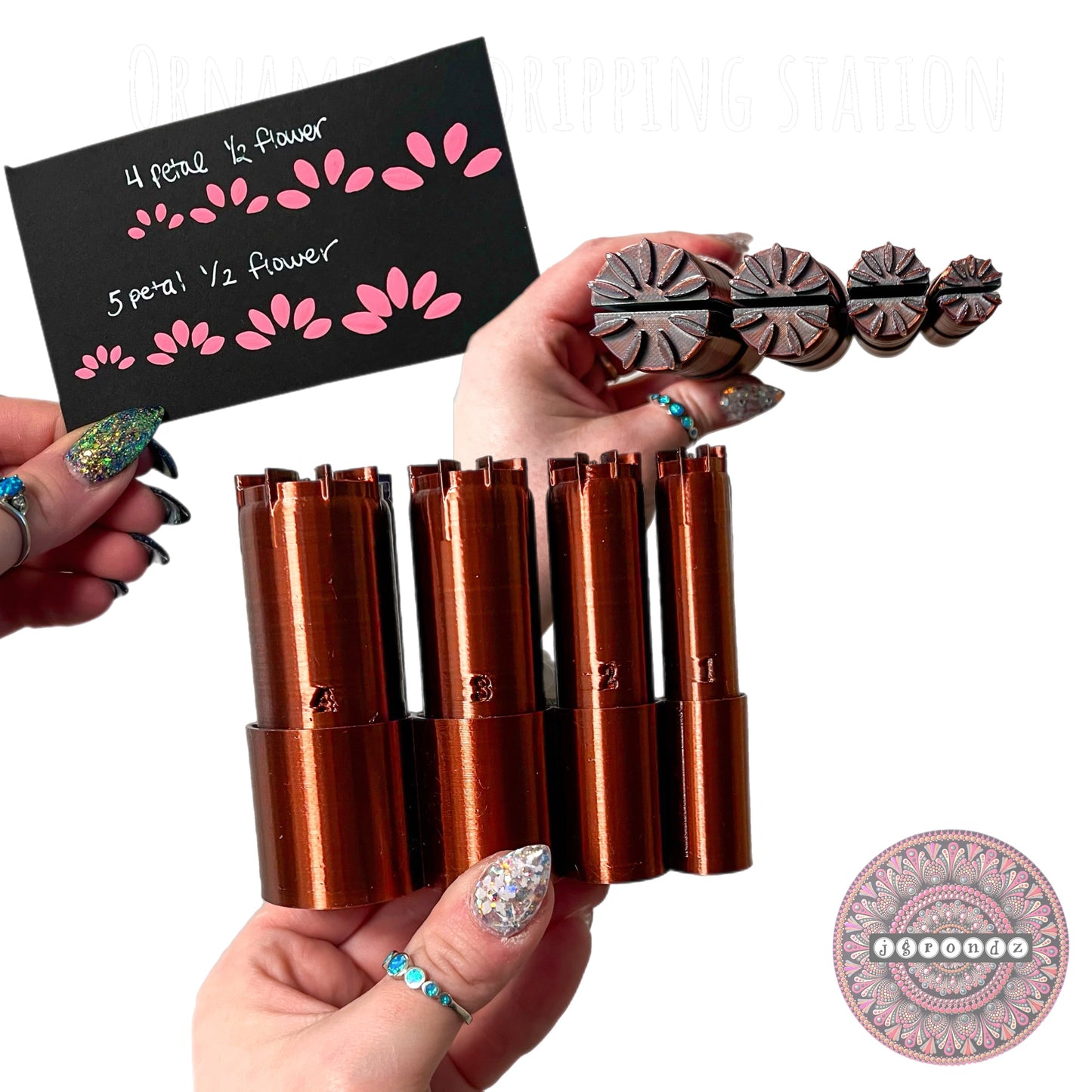 4&5 petal HALF Flower Dotting Tools