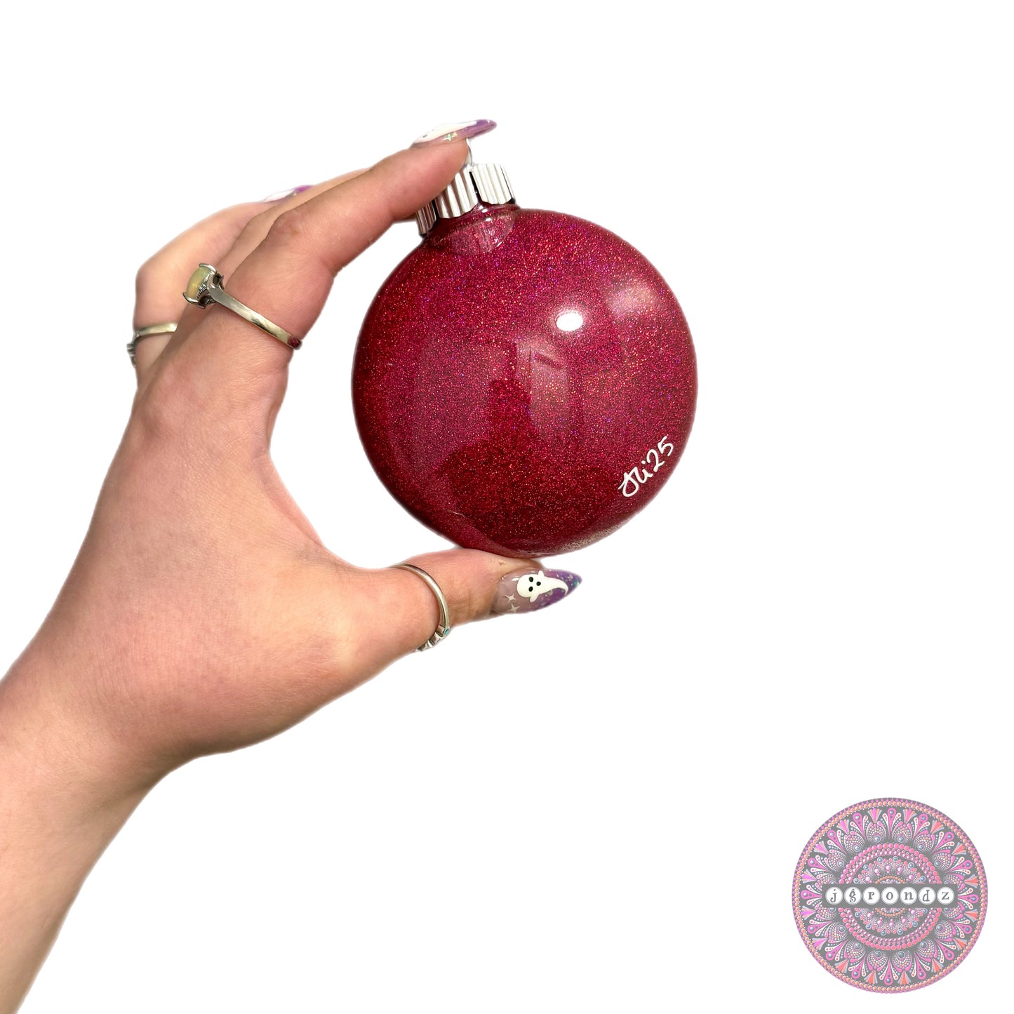 3” Reindeer Mandala Glitter Ornament