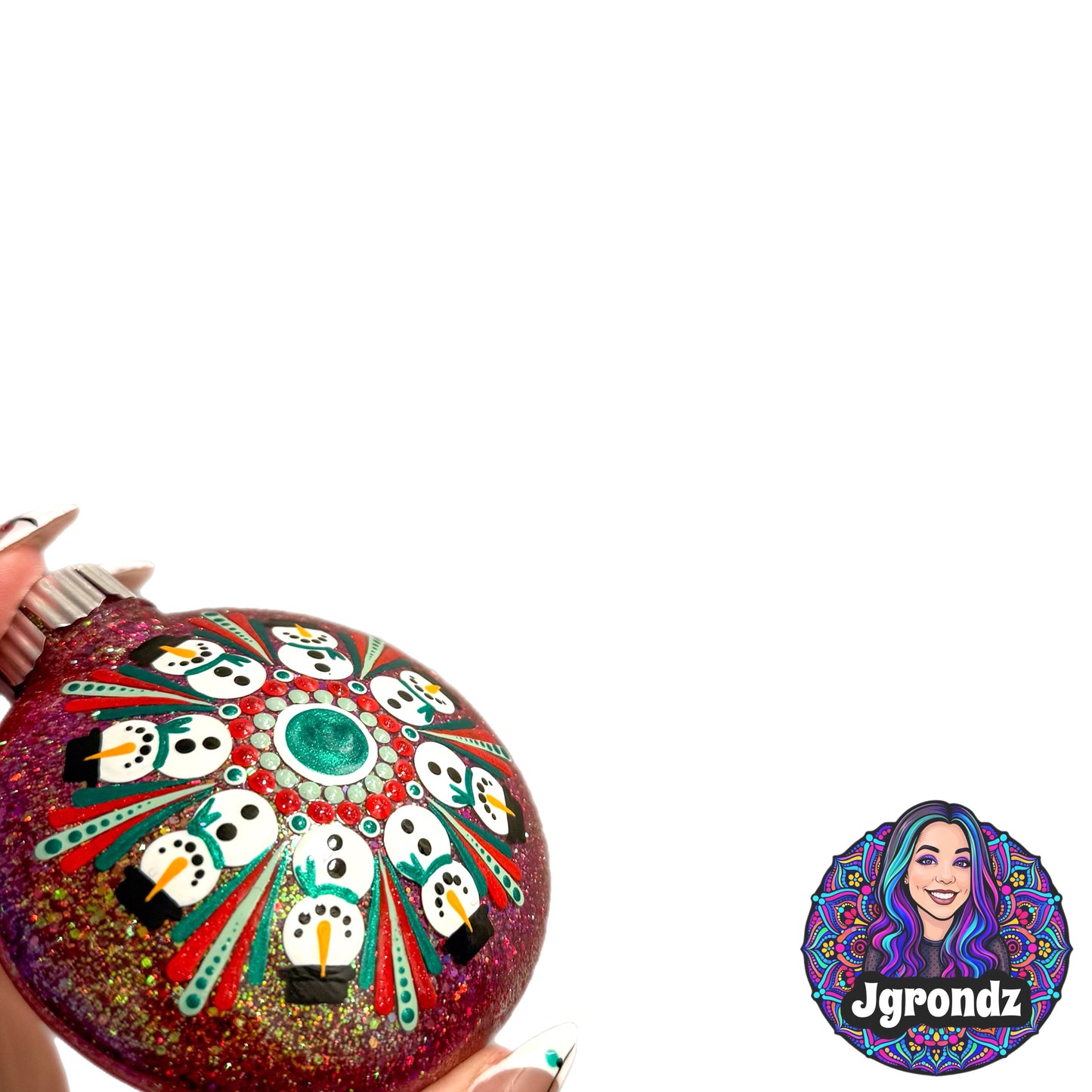 3” Snowman Mandala Ornament