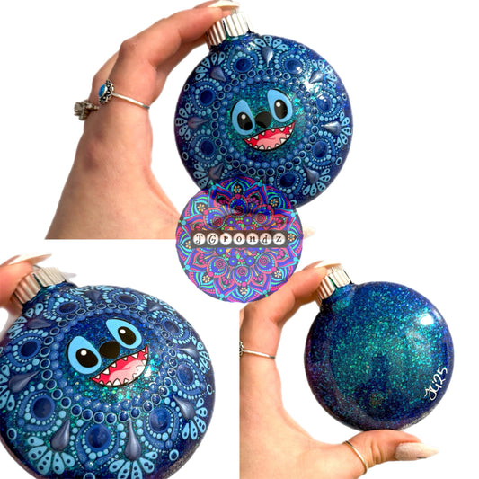 3” Stitch Mandala Glitter Ornament