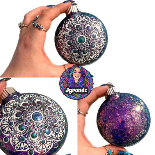 3” Oil Slick Mandala Ornament