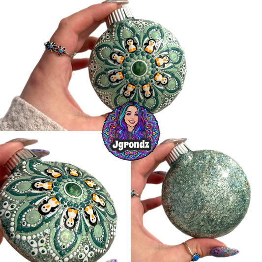 3” Penguin Mandala Ornament