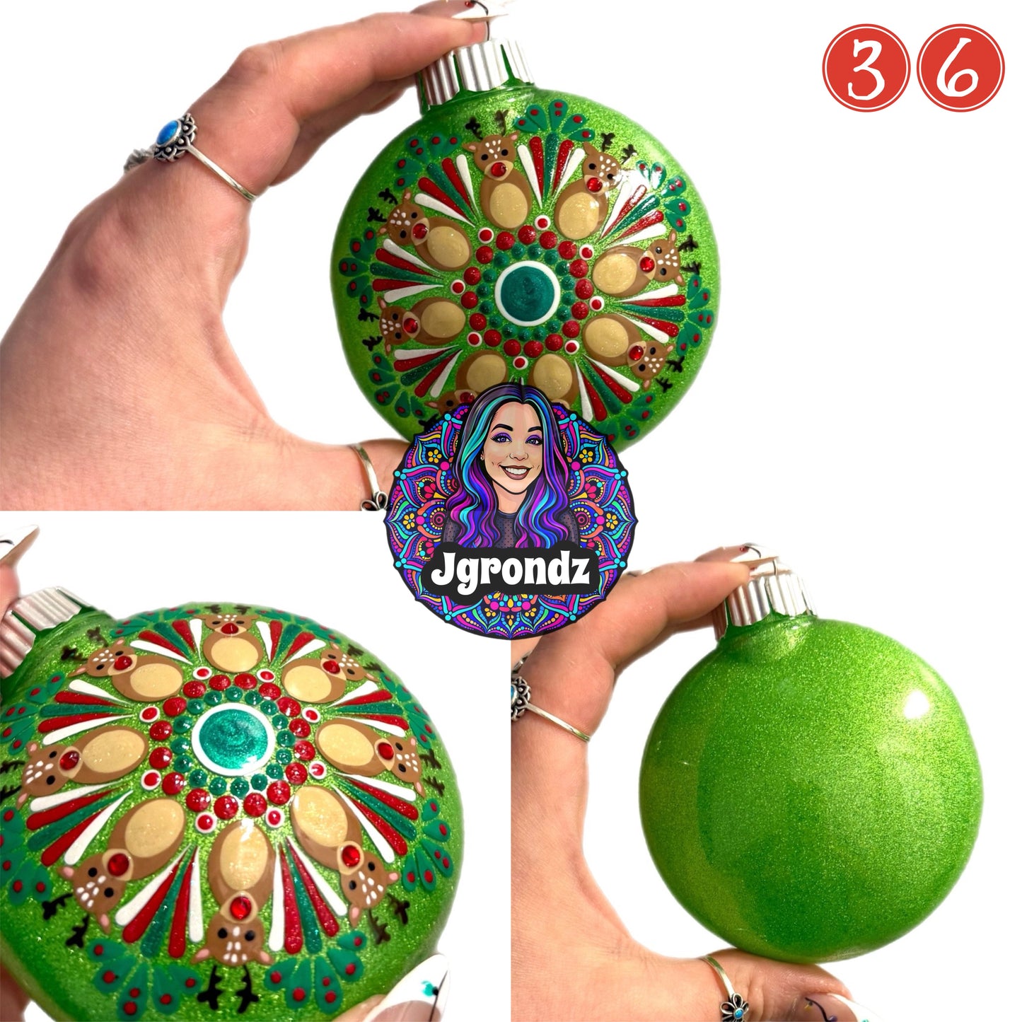 3” Reindeer Mandala Ornament