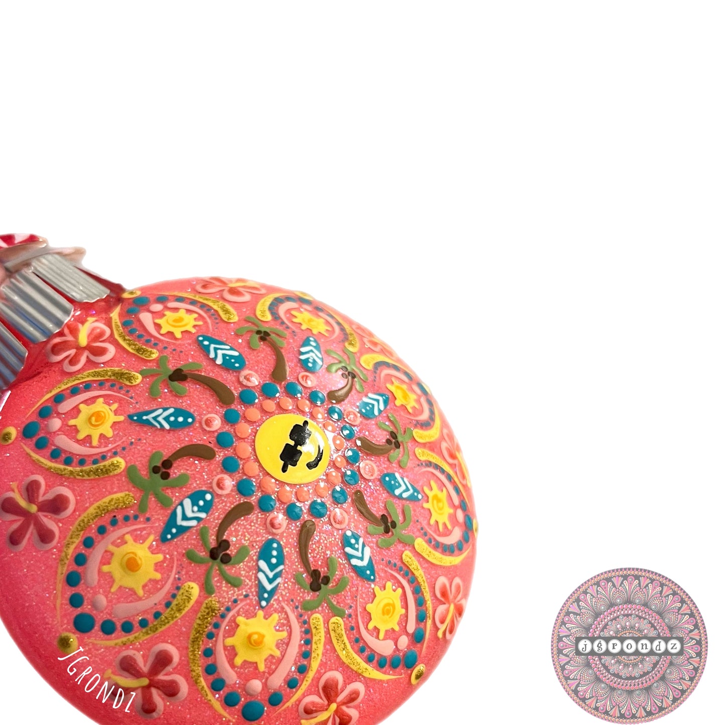 3” Beach Mandala Glitter Ornament