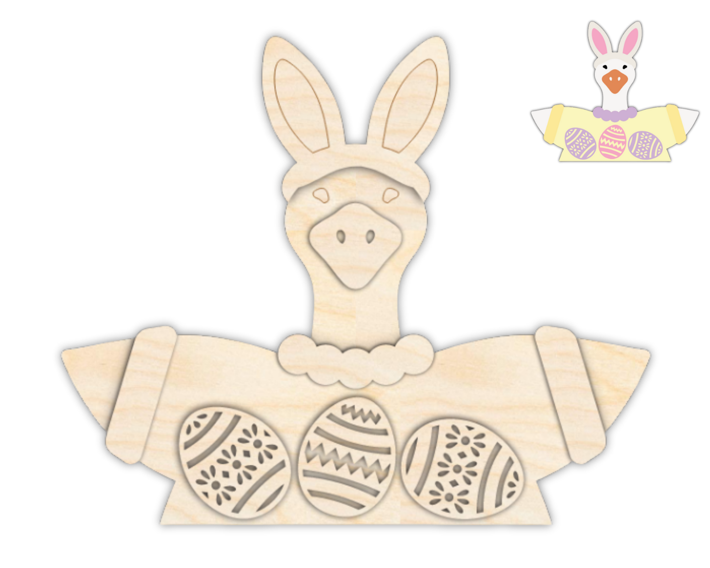 NEW Unfinished Wood Layered Holiday Geese Shelf Sitter | 8" Wide| 1/2" and 1/4" Wood | Wood Craft DIY