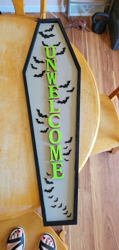 Unfinished Wood Bat Halloween Silhouette - Craft- up to 46" DIY