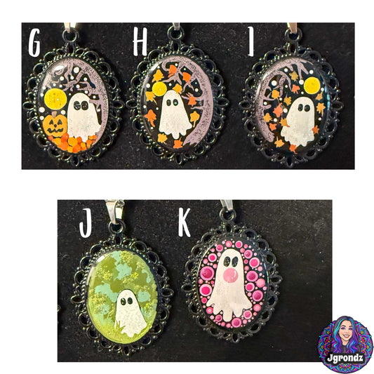 Ghost Pendants (with chain)