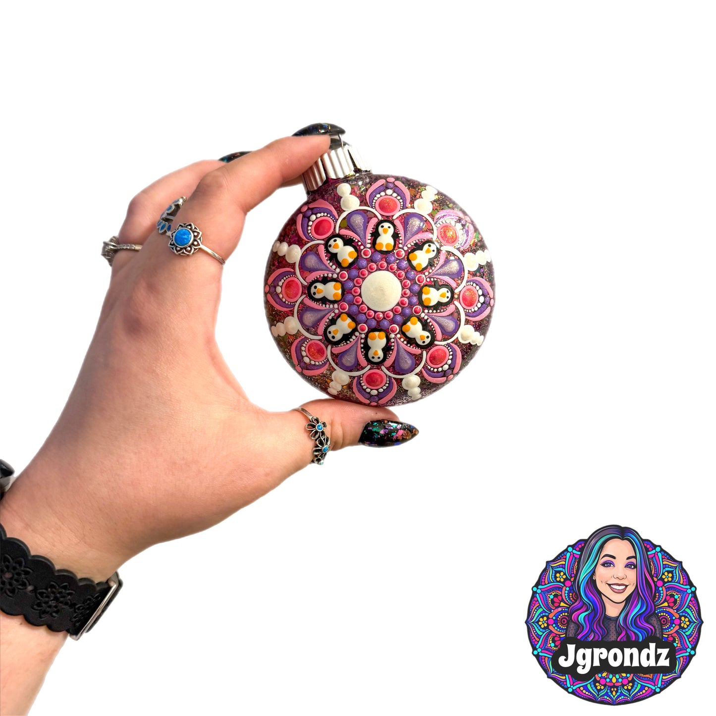 3” Penguin Mandala Ornament