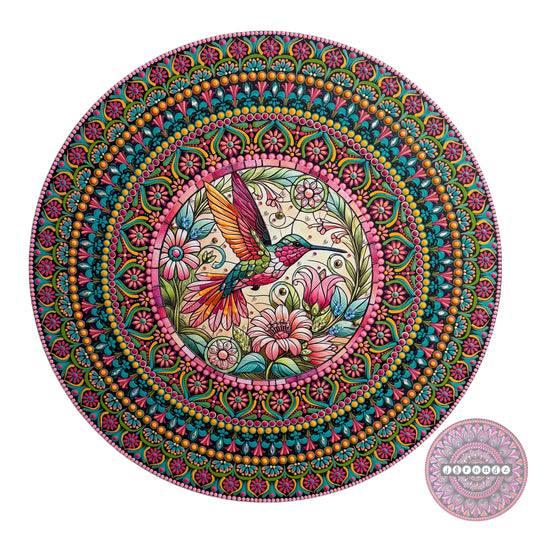 16” Hummingbird Mandala Painting