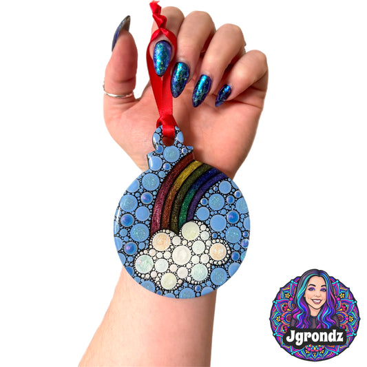 Rainbow 4” Wood Ornament