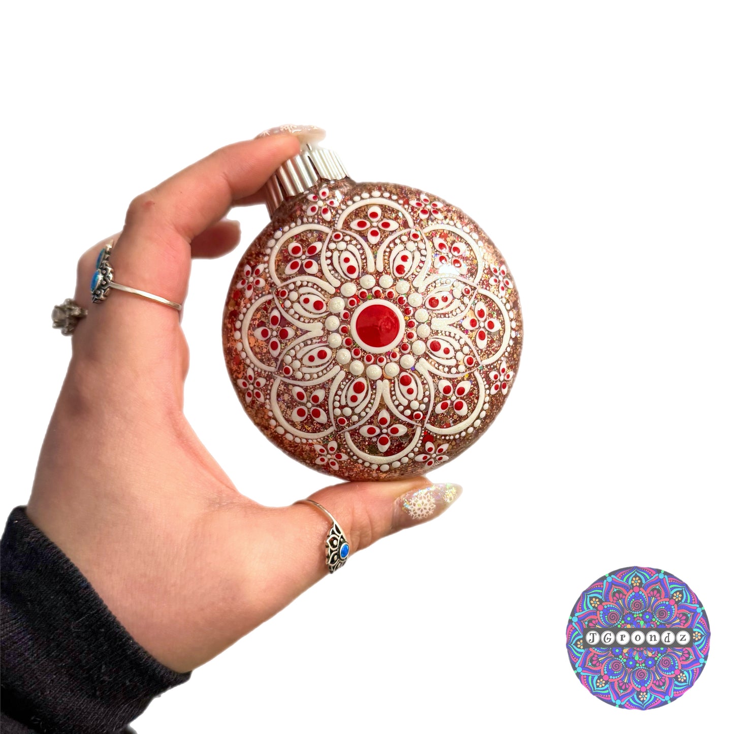 3” Mandala Glitter Ornament