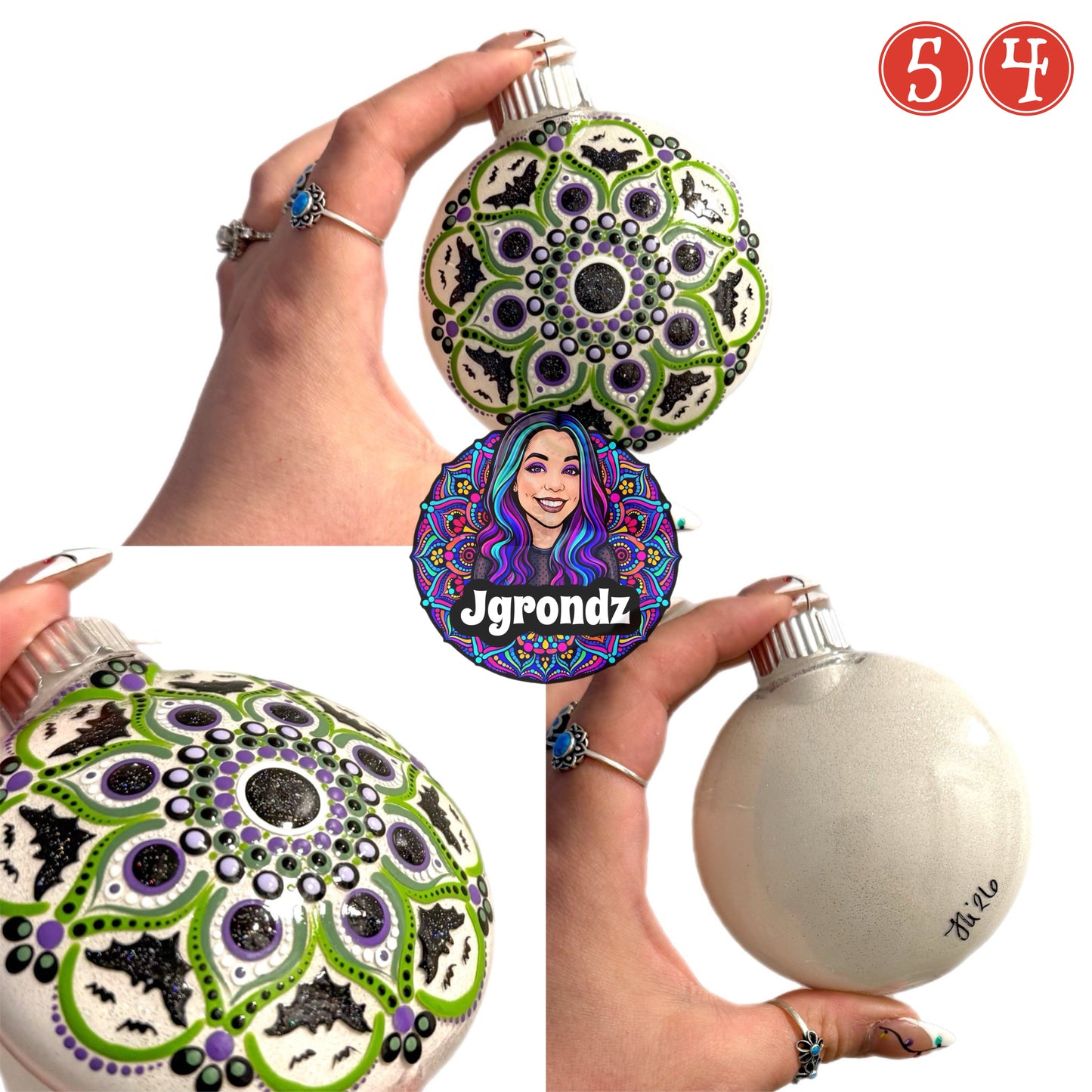 3”  Halloween Mandala Ornament