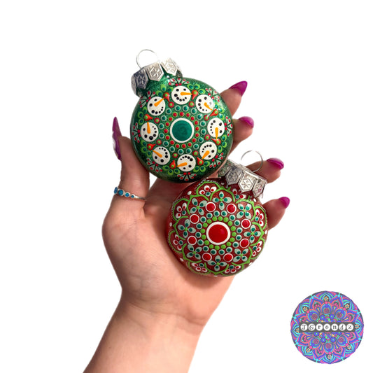 Mini Mandala Ornament Duo