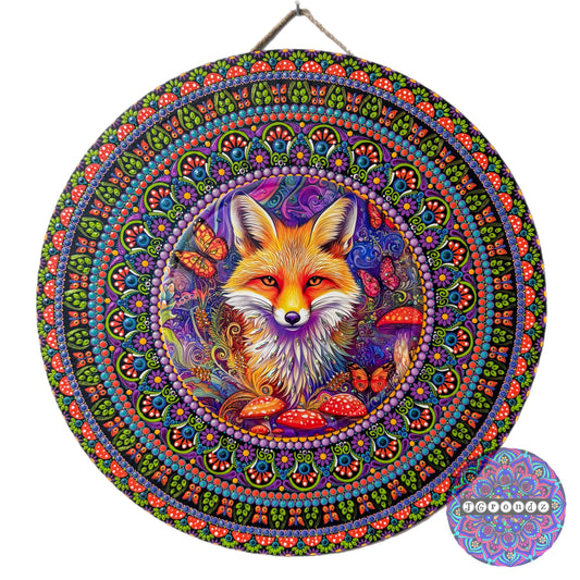 16” Fox Mandala Painting
