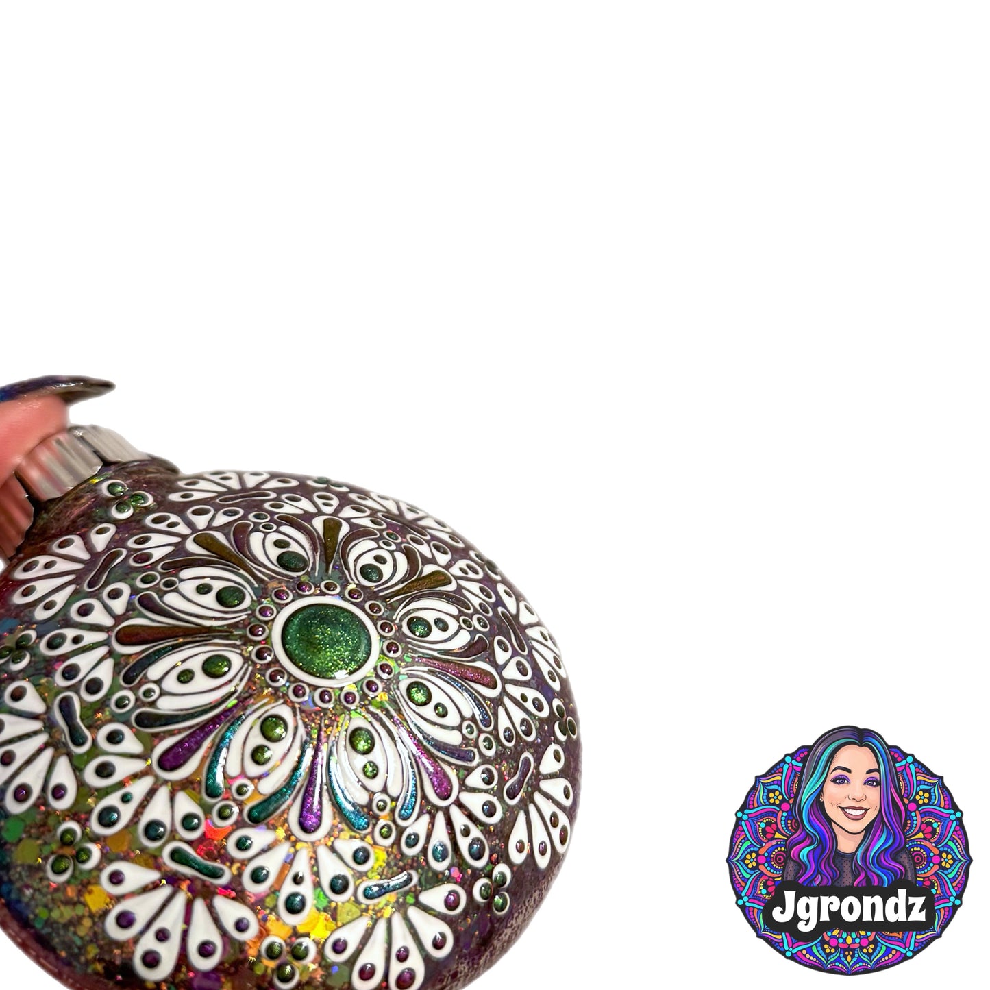 3” Oil Slick Mandala Ornament