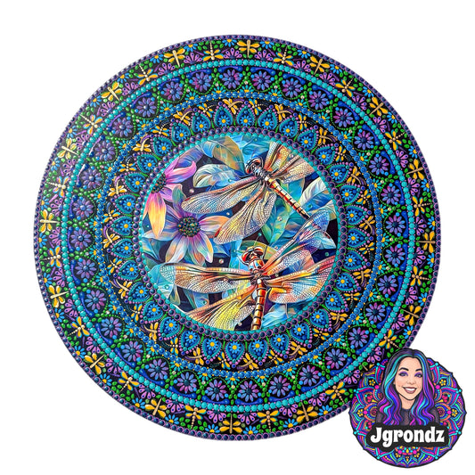 16” Dragonfly Mandala Painting