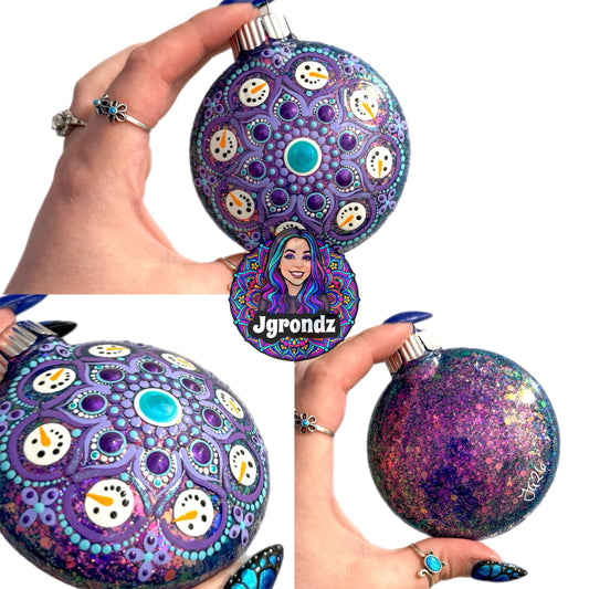 3” Snowman Mandala Ornament