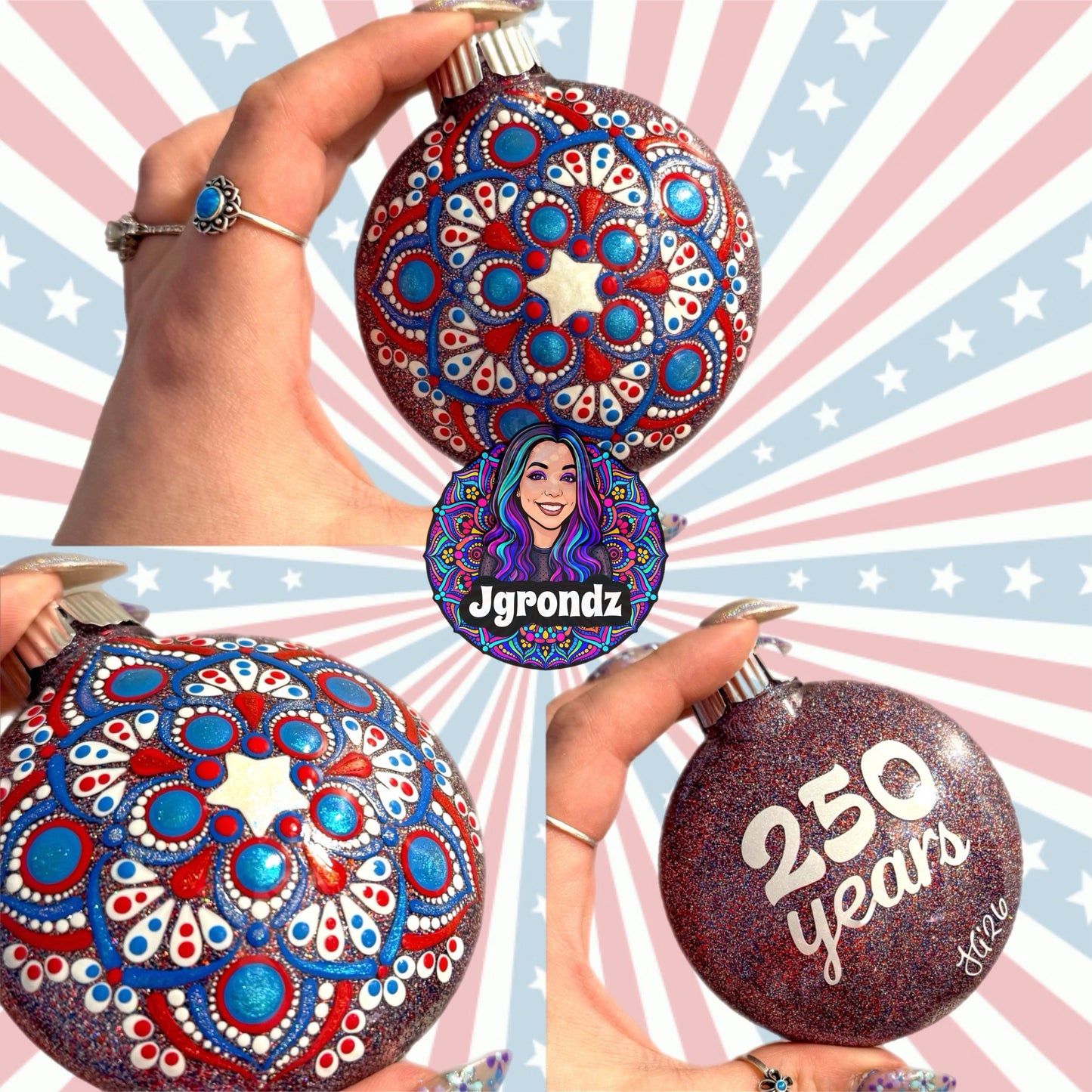 3” 250th Anniversary Mandala Ornament