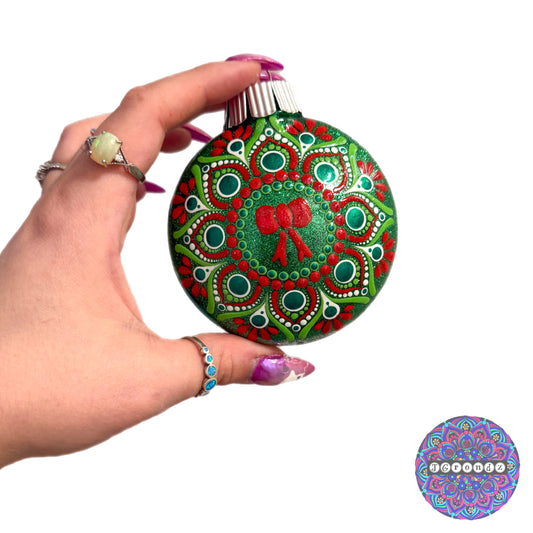 3” Mandala Glitter Ornament