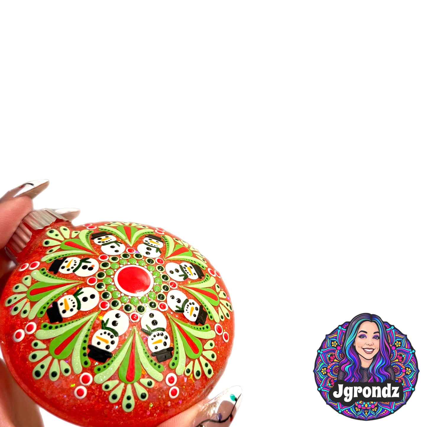 3” Snowman Mandala Ornament