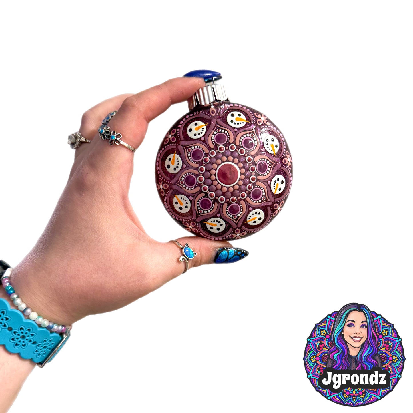 3” Snowman Mandala Ornament