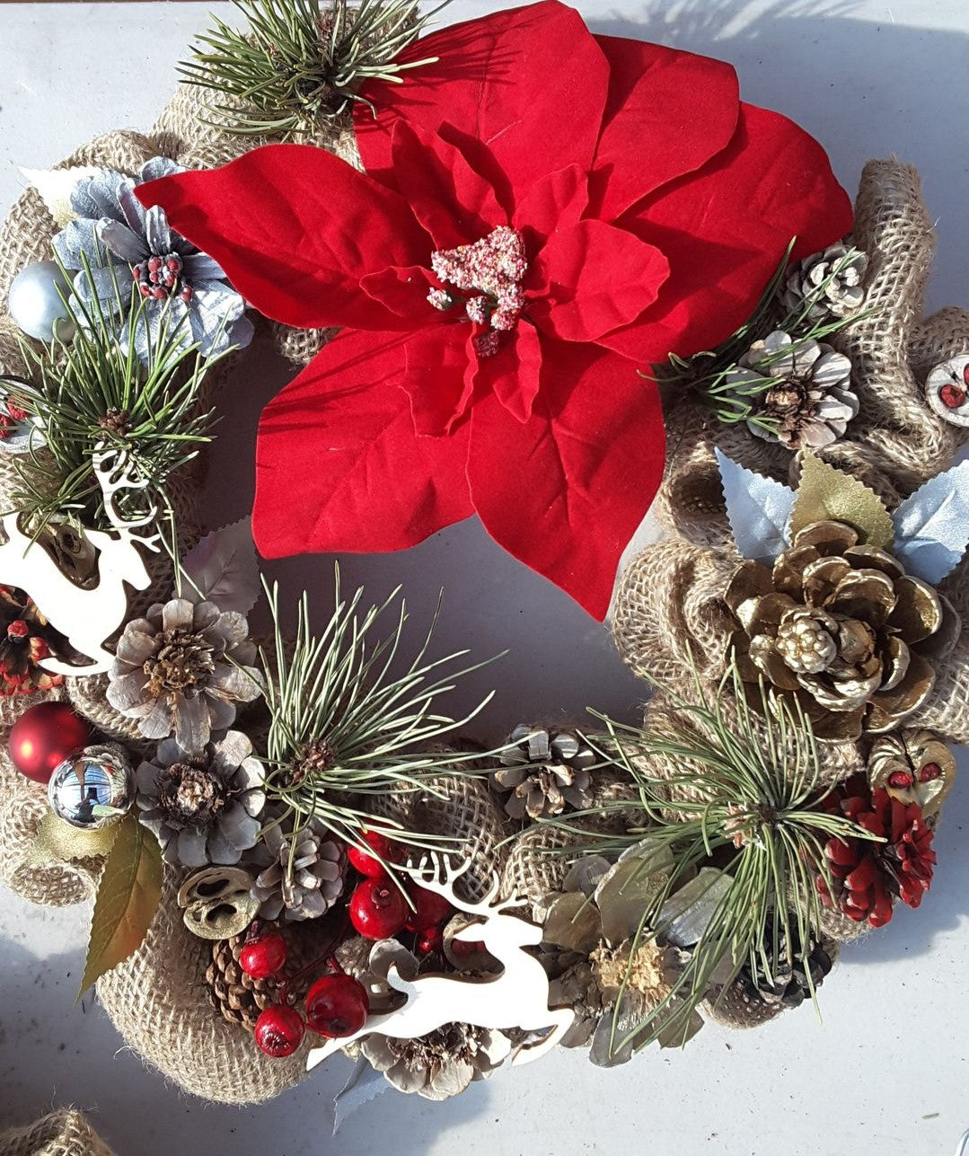 Unfinished Wood Flying Reindeer Shape - Rudolph - Christmas - Ornament - Craft - up to 46" DIY