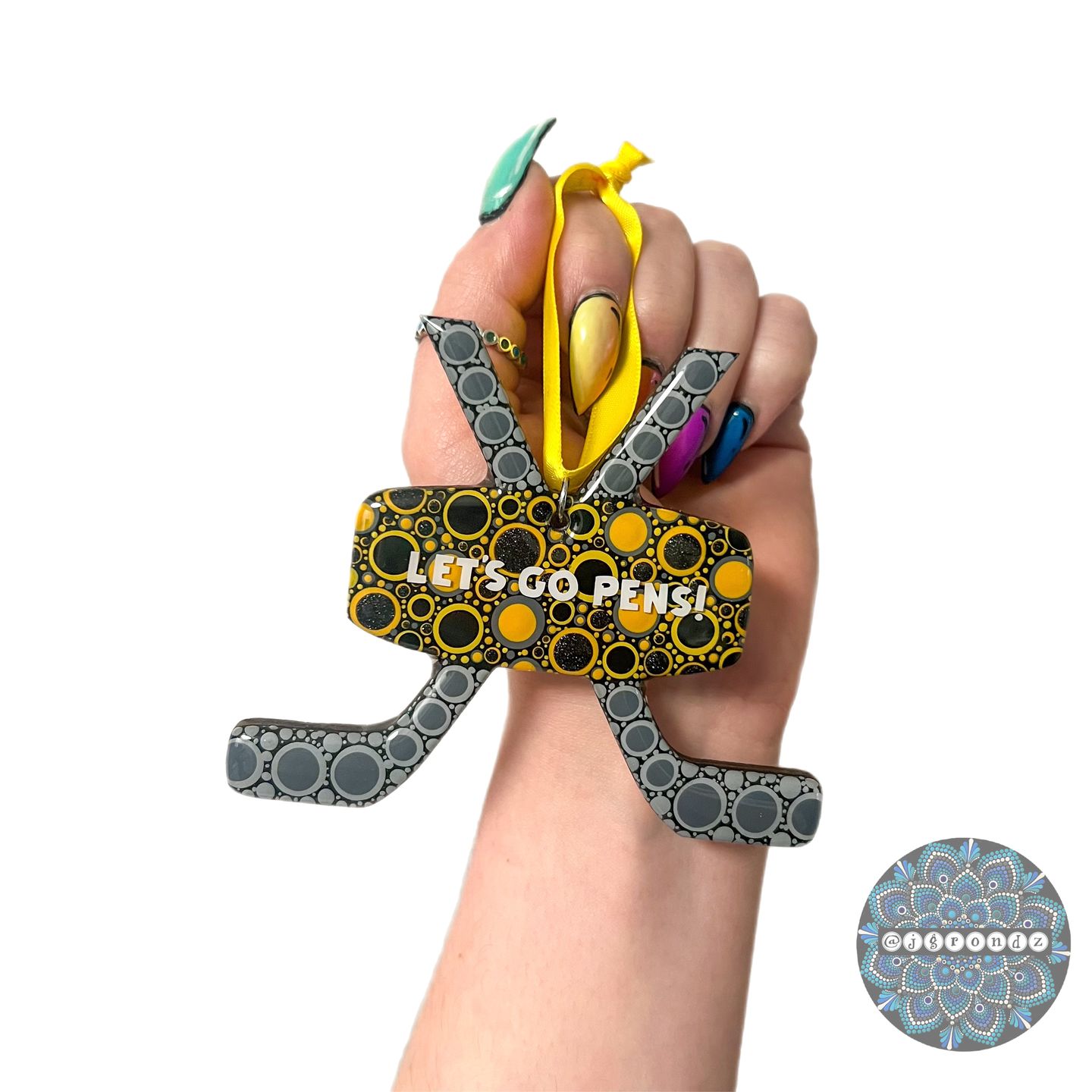 Unfinished Wood Hockey Sticks Pair with Puck Silhouette - Craft- up to 46" DIY