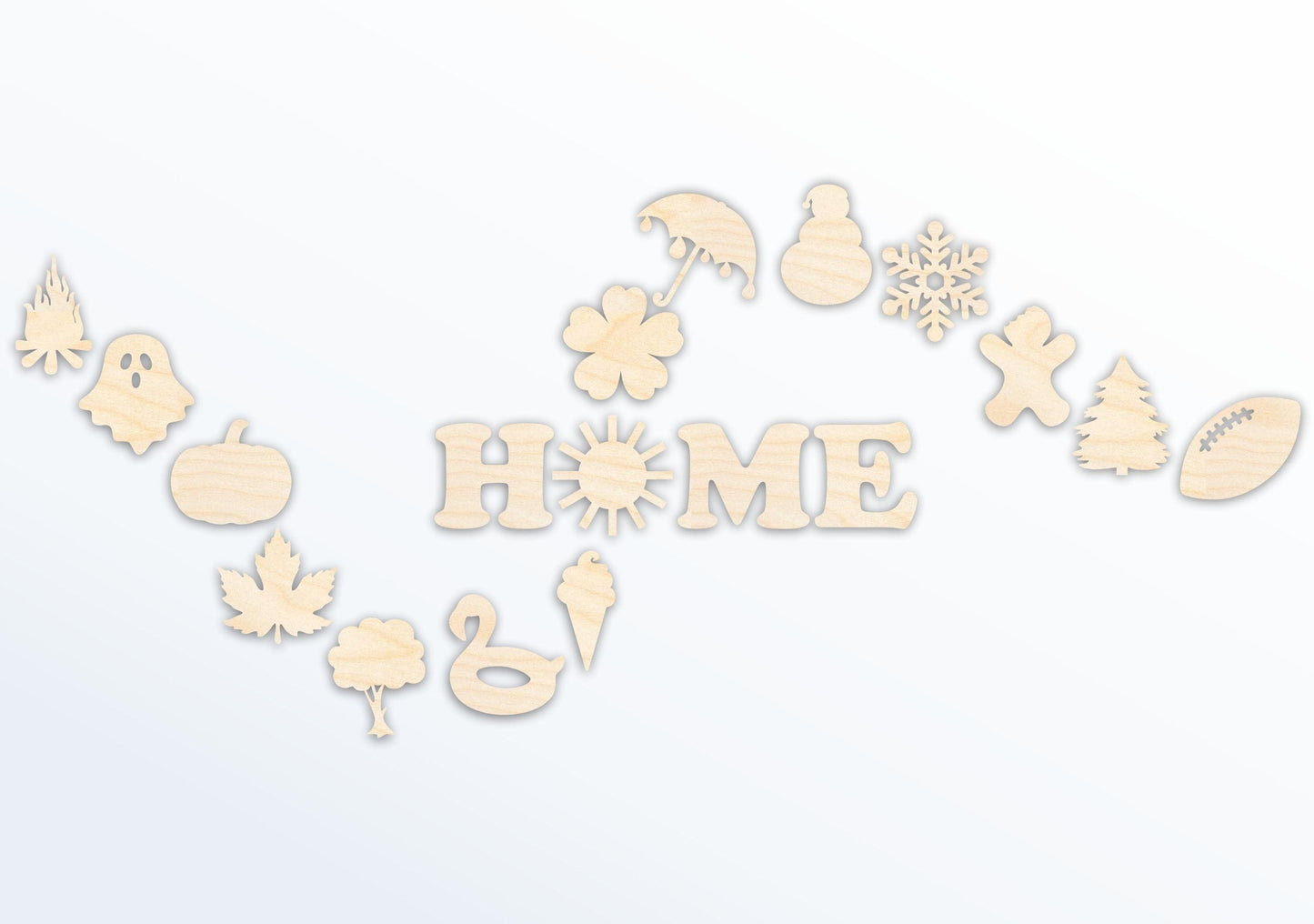 Unfinished Wood Interchangeable Home Craft Set - up to 60" DIY