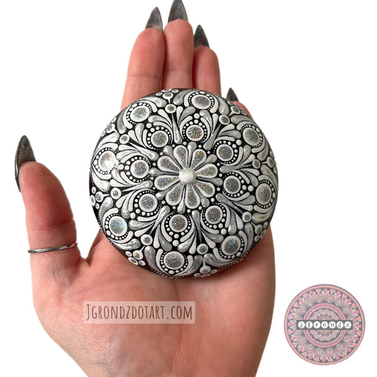 Small Painted Mandala Stone