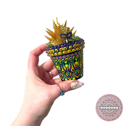 Mardi Pots - Painted Mandala Succulent Pot